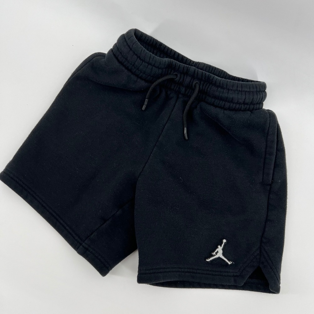 Jordan Kids' Black Fleece Sweat Shorts Drawstring‎ Gym Athletic Activewear